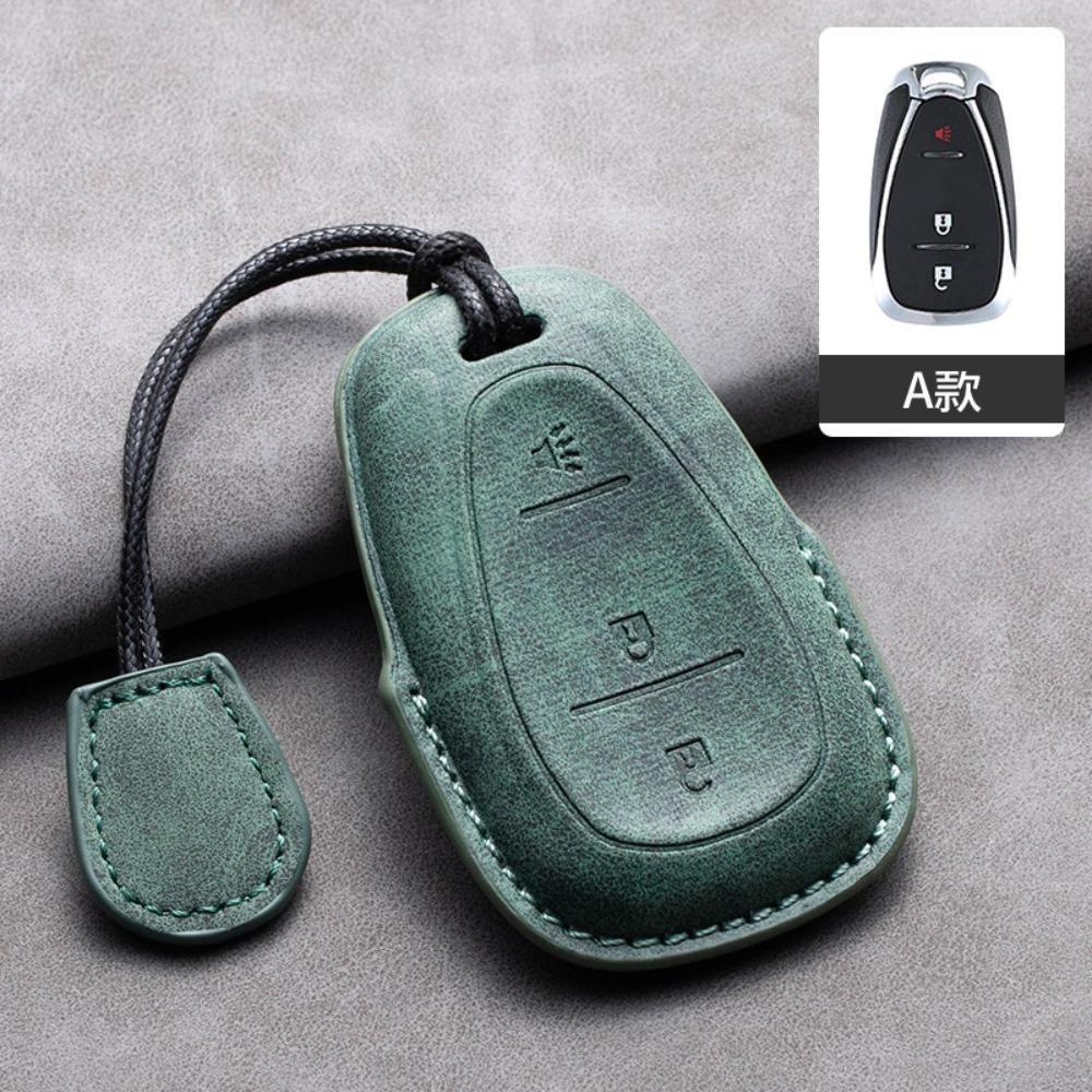 Premium for Nappa Leather Key Cover for Chevy Malibu XL Equinox Blazer Camaro Car Keys