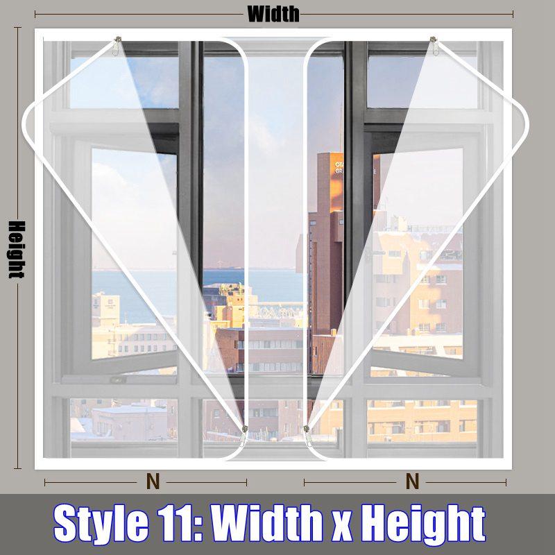 Winter  Window Curtain Keep Warm Transparent Film With Double Zipper Windproof Self-Adhesive Clear Soft Glass Shrink Heat Film