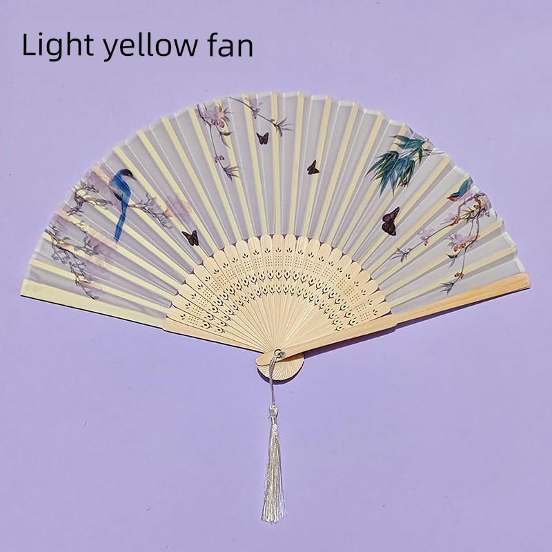 Traditional Folding Fan for Summer, Portable Folding Fan for Hanfu Dance, Qipao Show, New Chinese Style, Portable Gift Bamboo Fan