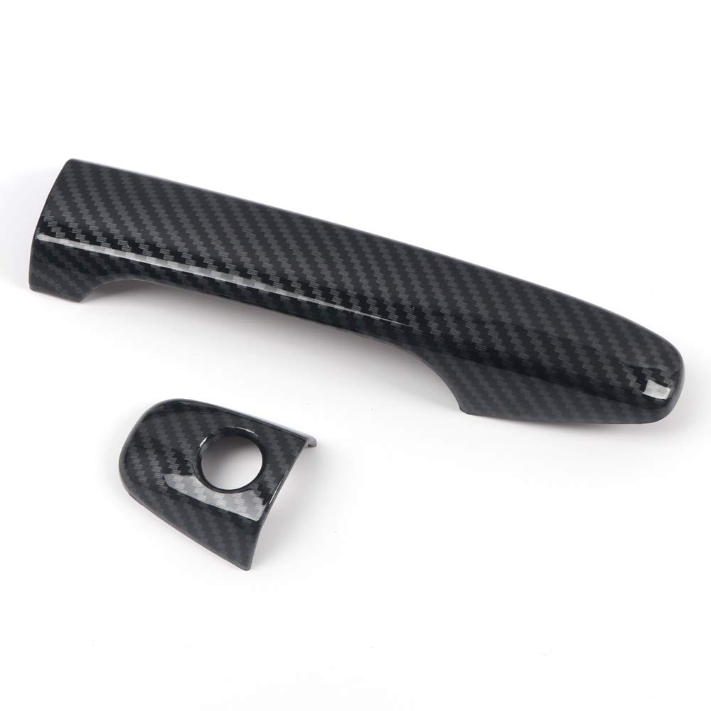 HIGH FLYING Outer Door Handle Carbon Fiber Look Parts Garnish ABS Cover Rim Fits Subaru WRX S4 STI and Levorg 4-Piece - VAG/VAB (2014-2021) VM4/VMG