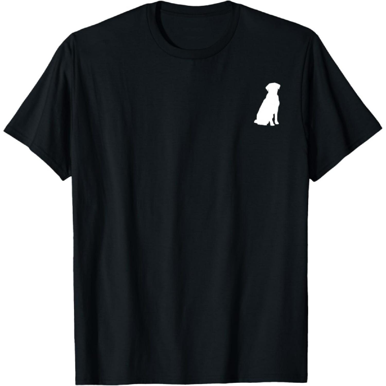 

Dog Shirt - Silhouette On Pocket Area - Labrador Retriever T-Shirt XXXXXL чорний