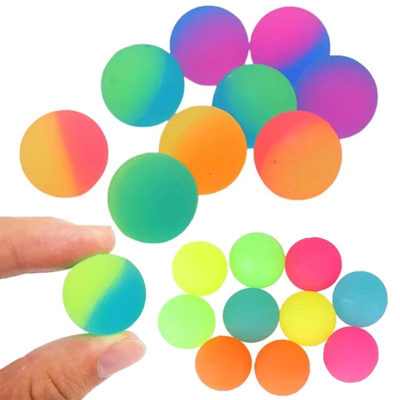 12/24pcs Children Elastic Ball Toys Bouncing balls Rubber Colored Float Ball Indoor Fun Ball Egg Twisting Machine Toy TMZ