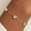 Roestvrij Stalen Vlinder Bedelarmband voor Vrouwen Delicaat Niet-aantastend Waterdicht Sieraden