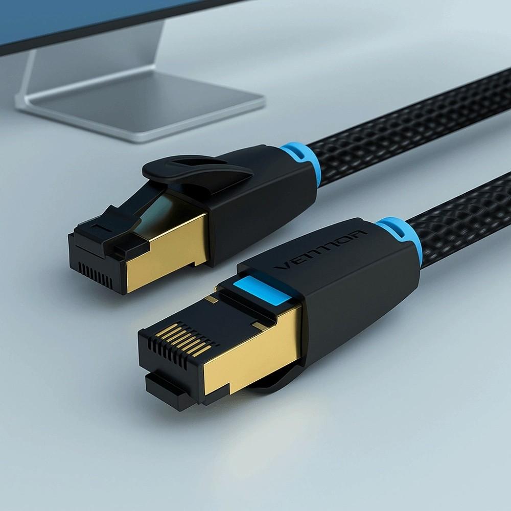 Double Shield Ethernet Extension Cord Durable Cat 8 Patch Cable CAT8 Ethernet Cable  Indoor&Outdoor