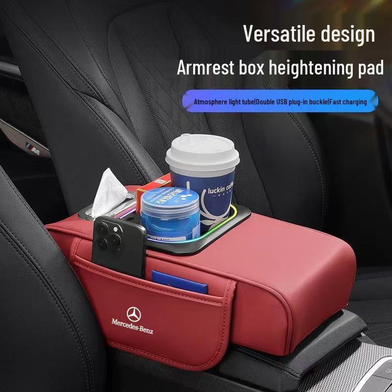 Heightening Armrest Pad for Mercedes-Benz E/A/C/GLE/GLB/GLC/S Class Cars