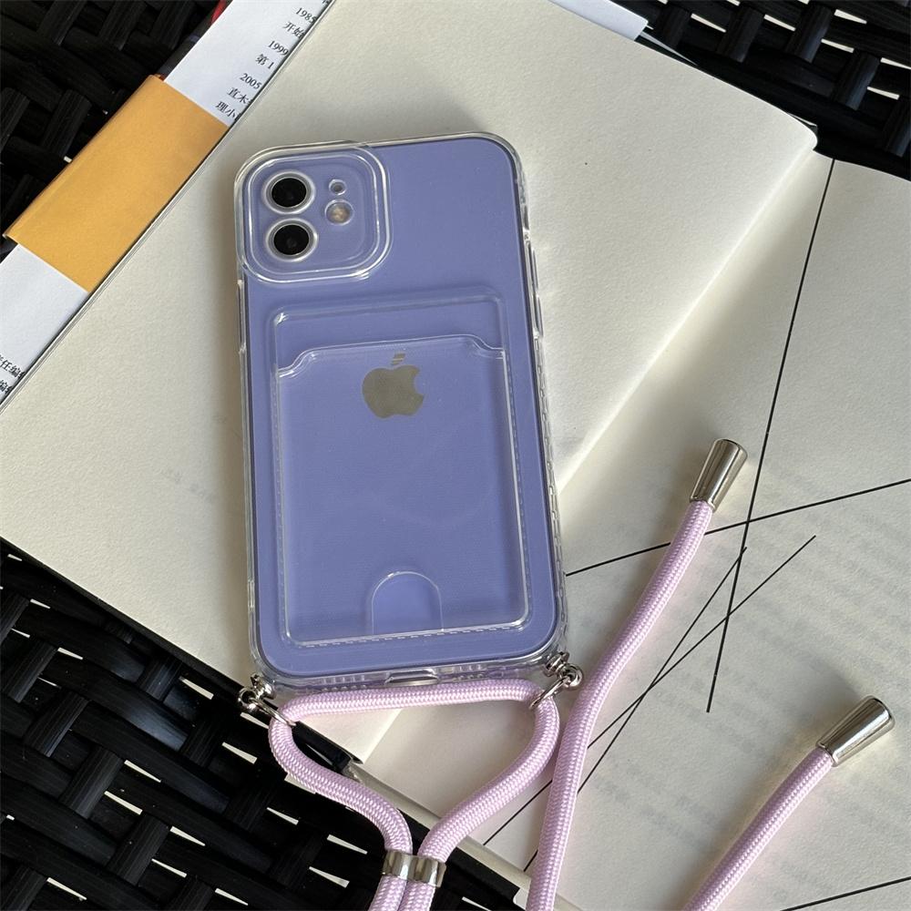 

Funda Poco X7 Pro Crossbody Lanyard Cord Silicone Transparent Case For Xiaomi Poco X7 Necklace With Strap Card Slots Cover For Poco X7 Pro&Case & Strap