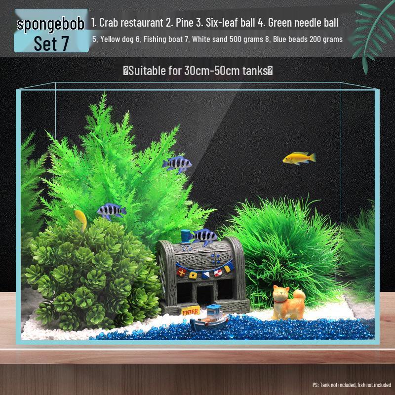 Ananas Huis Aquarium Decoratieset – Thema Figuurtjes en Decoraties van SpongeBob