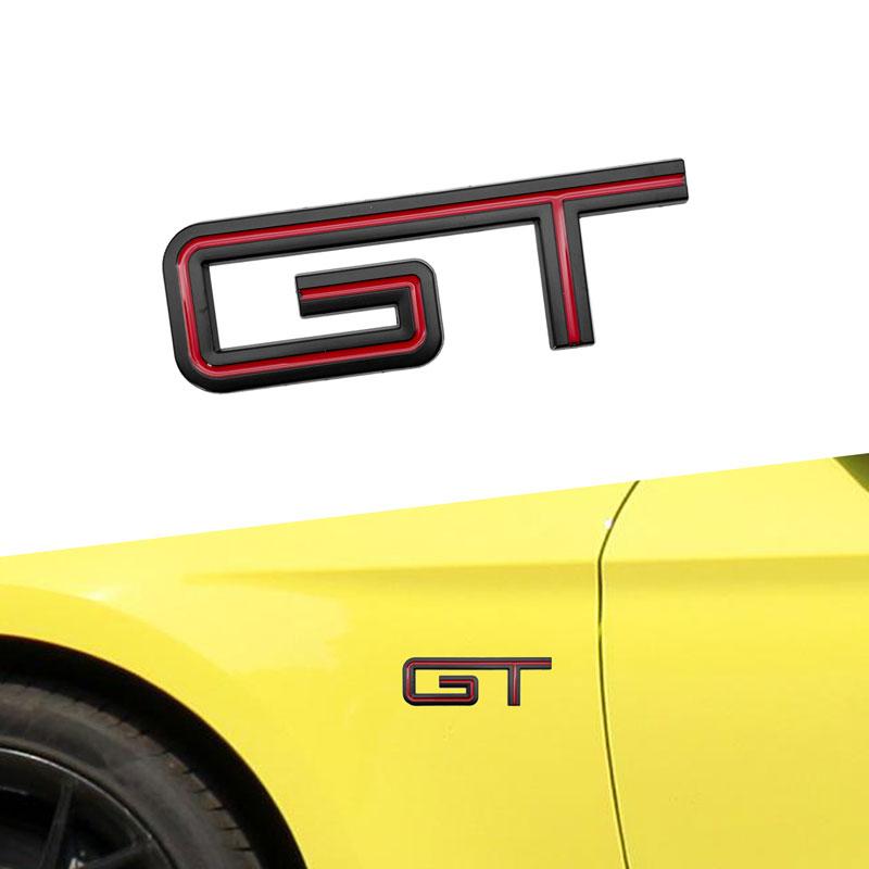 1Pc GT Logo 3D Chrome Metal Car Rear Trunk Logo Decal Badge Sticker For Mustang Shelby GT GT500 GT350 Car Styling Accessories