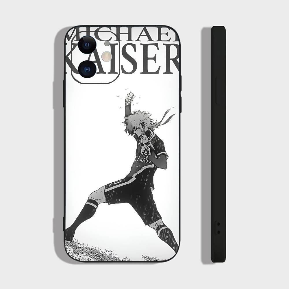 Anime M-Michael Kaiser For IPhone 17 Air 16 15 14 13 12 11 Pro Black Soft Cover Phone Case