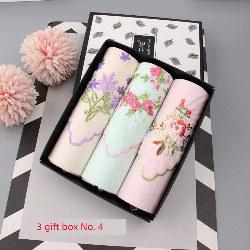 Embroidered Portable Fresh Handkerchief