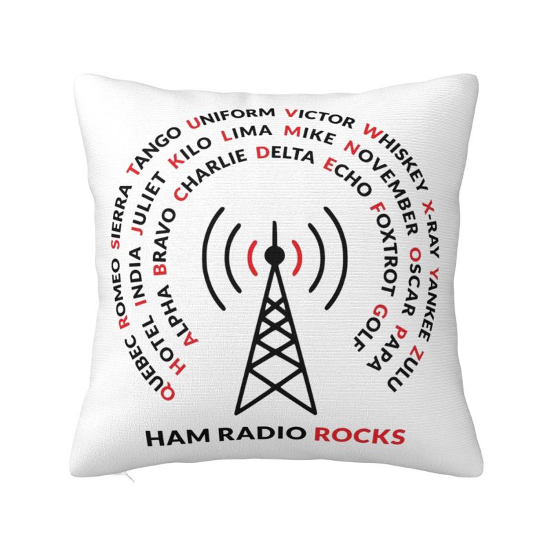Licensed Ham Radio Operator Communications Cushion Cover cm Soft Throw Pillow Case Decoration Bedding Sofa Pillowcase