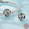 BAMOER 925 Silber Phönix Fliegender Drache Charm Passend für Armband, Retro Runde Hohlperlen DIY Schmuckzubehör