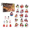 Advent Calendar for Set Kids 24-Day Countdown Christmas Snowman House Decor Xmas Gift Holiday 2D