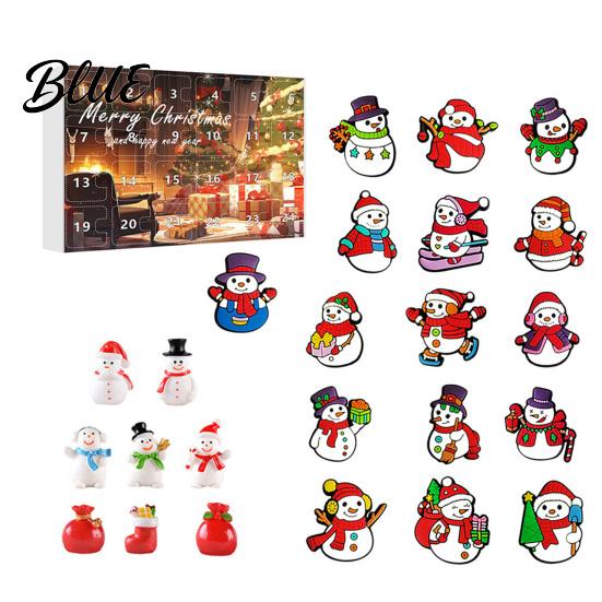 Advent Calendar for Set Kids 24-Day Countdown Christmas Snowman House Decor Xmas Gift Holiday 2D