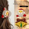 Elk Christmas Tree Hair Claw Acrylic Cartoon Hair Grab Clip Creative Santa Claus Shark Clip  Girl