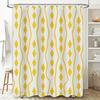 Yellow Bath Shower Curtain Fabric with Diamond Shape for Home Decoration Waterproof Shower Cover