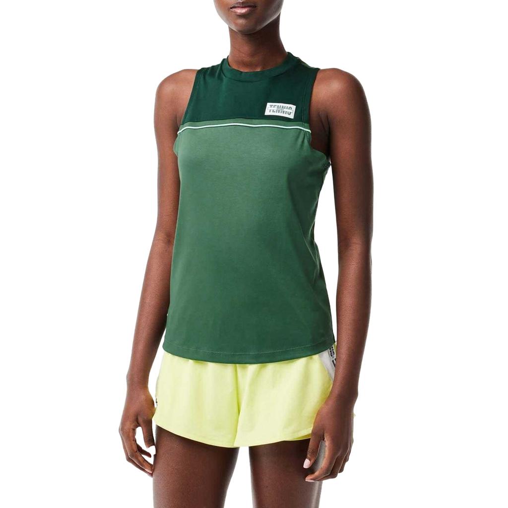 Lacoste Womens/Ladies Contrast Cotton Stretch Sport Tank Top