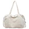 New Women's Canvas Tote Bag Large Capacity Solid Color Casual Handbag Minimalist Commuter Crossbody Bag