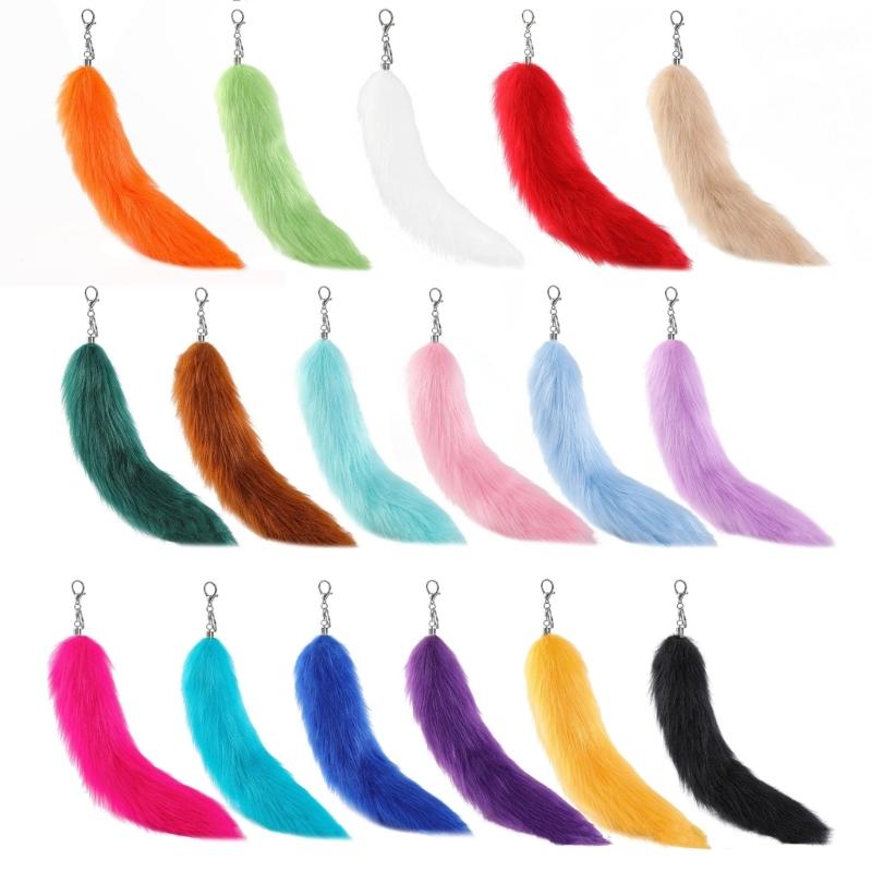 Unique Key Charm Colorful Pendant Animal Tail Pendant Key Ornament Bag Pendant Colorful Keyrings Gift for Fashion Lover