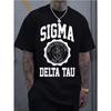 European Sizes Men's Casual Sportswear Short-sleeved Shirt, Trendy 2D Printed Pattern, Stretchy and Comfortable, Suitable for Sports, Travel