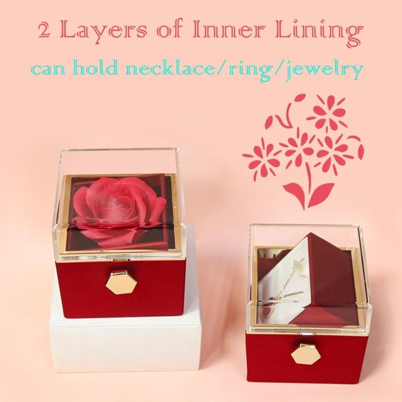 Acrylic Jewelry Box Romance Valentines Gift with Sturdy Designs for Travel Use