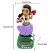 Dancing Hawaii Girl Hula Girl Dashboard Bobble Shaking Head Doll | Solar Power Hawaiian