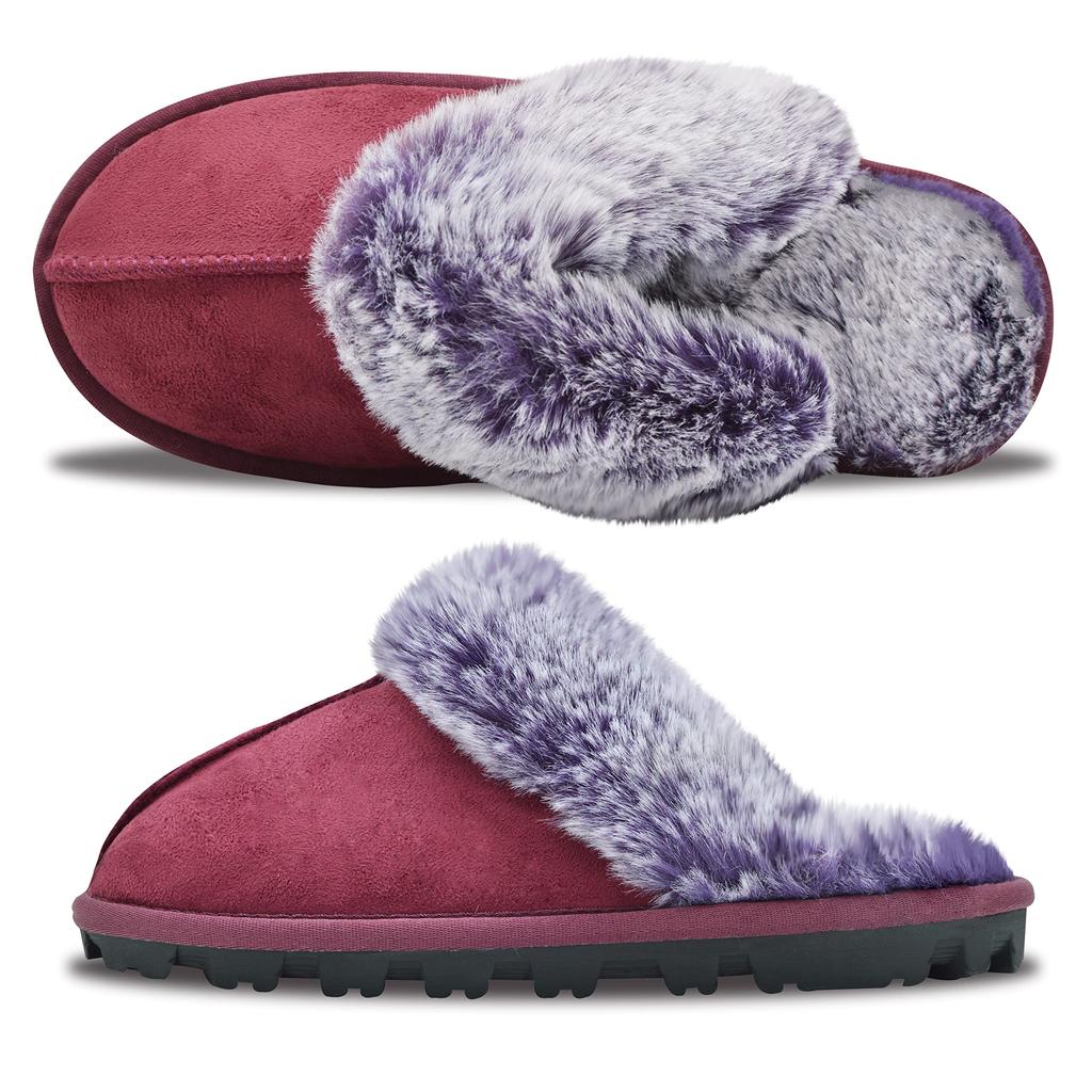 EZSURF Sheepskin Room Sizes Winter Cold Nordic Style Women's Slippers, Shoes, 23-27cm, Indoor/Outdoor Wear, Non-Slip, Waterproof, Cute, Fluffy, Soft,
