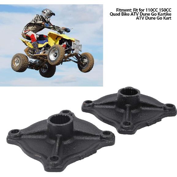 Qiilu Hinterradnabe, 2 Stück 23 Zähne Verzahnung 4 Loch Rad Hinterradnabe Passend für Quad ATV Kart