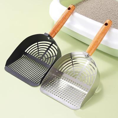 Stainless Steel Cat Litter Scoop Long Handle Pet Waste Shovel Cleaning Tool Toilet Garbage Picker Litter Box Cats Supplies