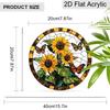 Acrylic Sunflower and Monarch Butterfly Suncatcher Stained Glass Effect Window Hanging Ornament Flower Lover Gifts