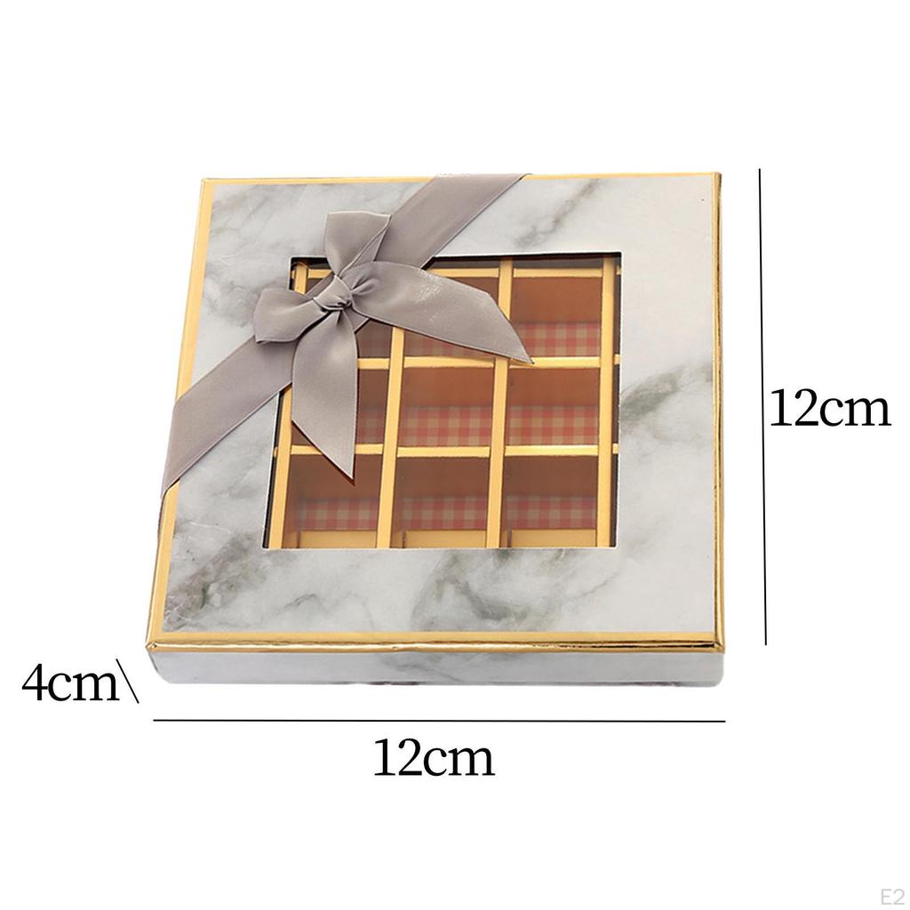 Candy Box Empty 9 Compartments Gift Multipurpose Valentine's Day Cookie Boxes for