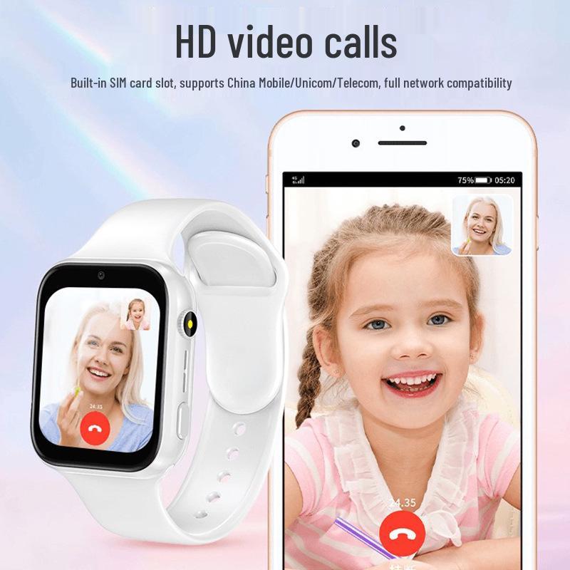 4G Kids' Smartwatch with Video Call, GPS, Alipay, and Card Slot.