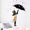Flowers Girl Wall Stickers for Kids Girls Room Bedroom Home Decoration Wallpaper Beautiful Art Decals Creative Sticker