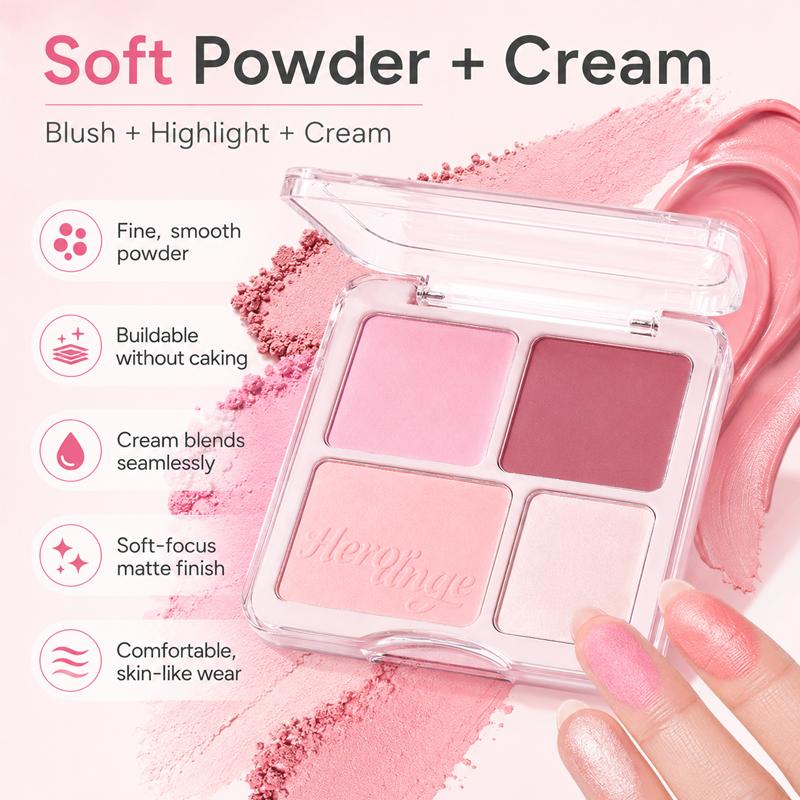 Xinxin love blush, high gloss, natural nude makeup, facial brightening, swelling, and repairing all-in-one disc