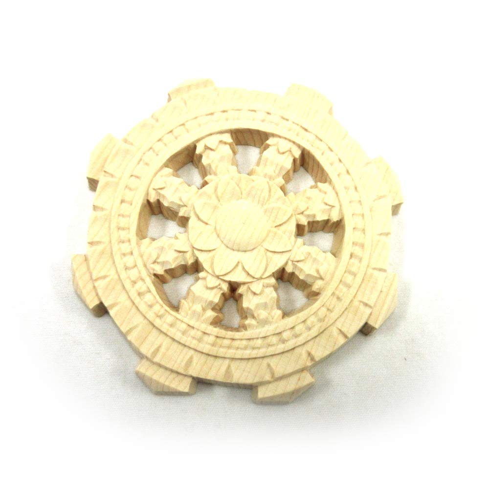 

special Buddha statue Dharma wheel cm in carved cypress wood Buddhist altar fittings 2805 Kurita s [Dharma instrument] (10 diameter) single-sided