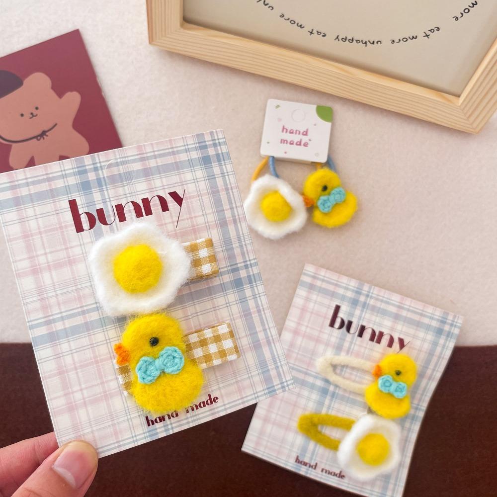 

Зажим для волос из ткани, заколки для волос с желтой уткой, простой коготь в виде утконоса