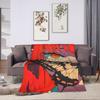 Makima eerie anime Blanket Quality Warm Soft Chainsaws Mans Throw Blanket Winter Decorative Living Room Print Bedspread
