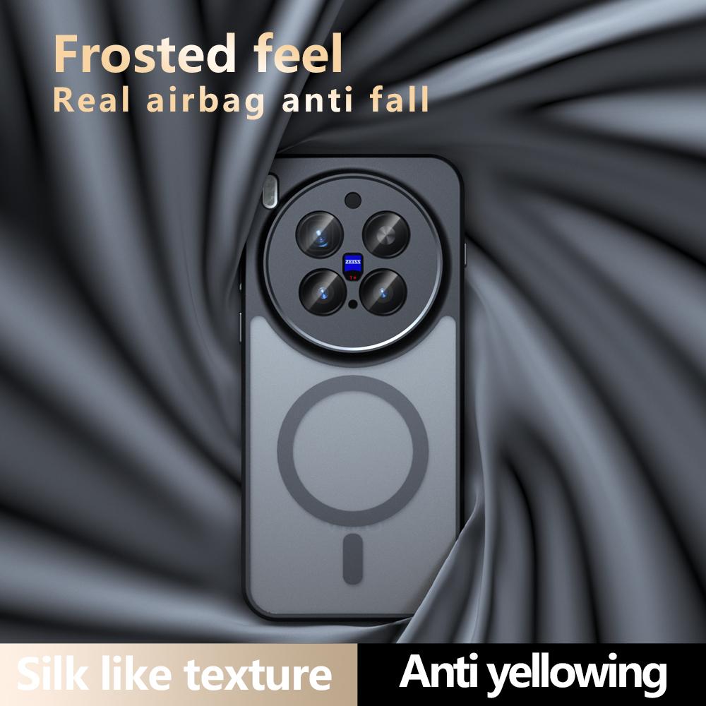 Für Vivo X300 Ultra Hülle Hautfreundlich Magnetisch Mattiert Frosted Transluzent Airbag Sturzsicher Nicht-Vergilbend Anti-Fingerabdruck Abdeckung