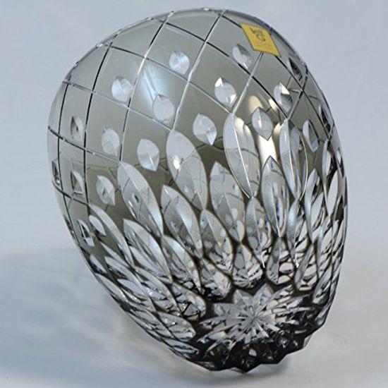 Kagami Crystal Rocks Glass Distant Thunder Blue Ink 300cc Edo Kiriko Traditional Craftsman Hideaki Shinozaki T682-2641BLK