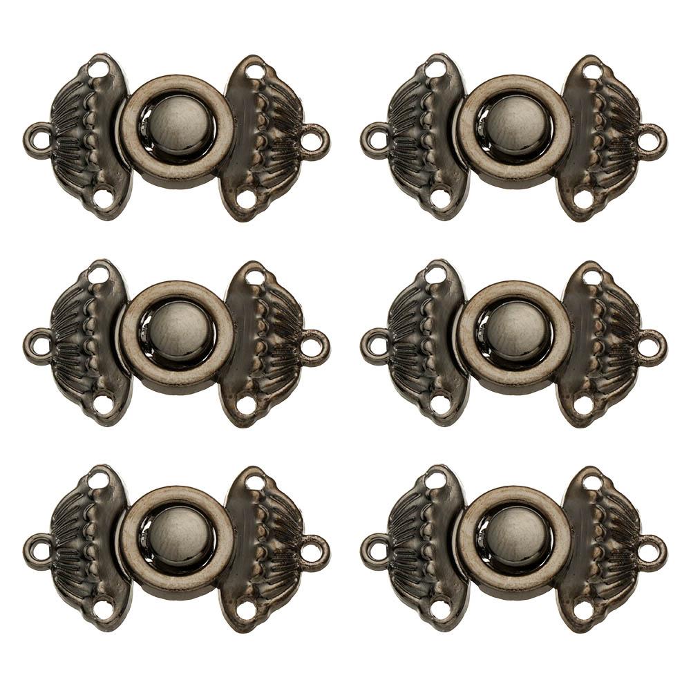 6 Stück Retro Schalspange Pullover Metallknöpfe Verbindungsverschluss Umhang Umhangverschluss Cheongsam Schnalle