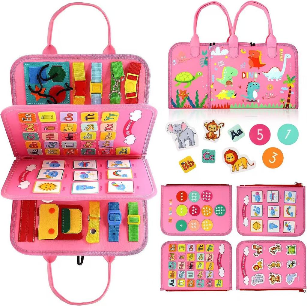 Felt Learning Early Education Board Felt Children Diy Busy Board Montessori Children'S Puzzle Teaching Dress And Tie Shoelaces