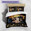 Eminem 3pcs Bedding Set Duvet Cover Closure Includes 1 Duvet Cover & 2 Pillowcases for All Seasons Bedroom Home Dorm Decor