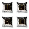 Marble Polyester Pillowcase Home Decoration Printing Pillowcase 26 English Letter Cushion Cover