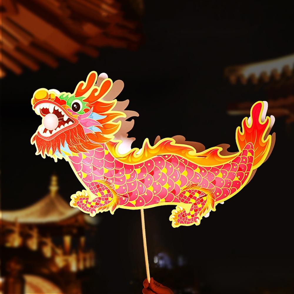Handmade Dragon Dance Lantern Traditional LED Lantern Toys  Mid-Autumn Festival