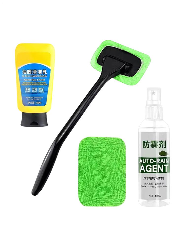 Car Interior Window Cleaning Kit Auto Interior Glass Wiper Portable Auto Glass Wiper Kit Car Cleaning Kit Window Cleaner For