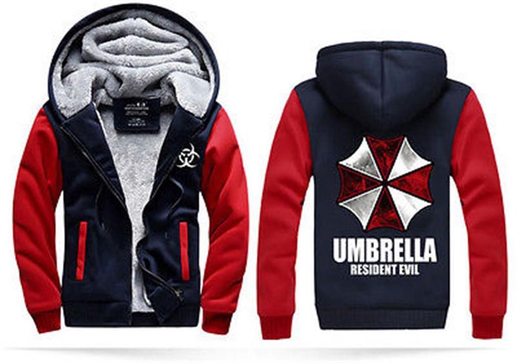 Resident Hot Evil Biohazard Umbrella Thicken Jacket Sweater Winter Coat Hoodies