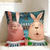 U-Usavich rabbit Pillow Cover  Morden Pillow Case For Living Room Bed Chair Custom Cushion Cover Gift