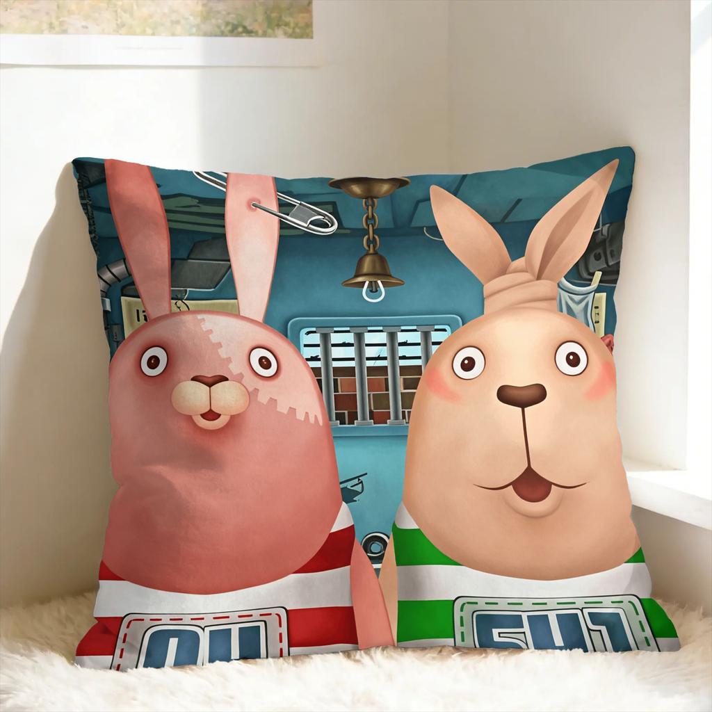 U-Usavich rabbit Pillow Cover  Morden Pillow Case For Living Room Bed Chair Custom Cushion Cover Gift