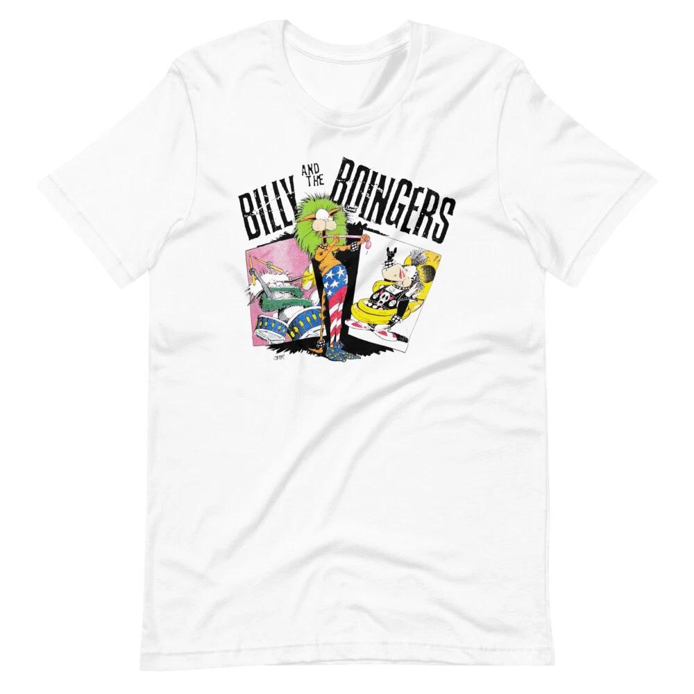 

Billy and the Boingers Bloom County White Tee Short-Sleeve Unisex 100% Cotton T-shirt Mens Tees Top 3XL