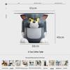 Tom & Jerry Cartoon Glass Side Table & Stool Set